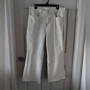 Good American Good Classic Crop Jeans Cream Size 18